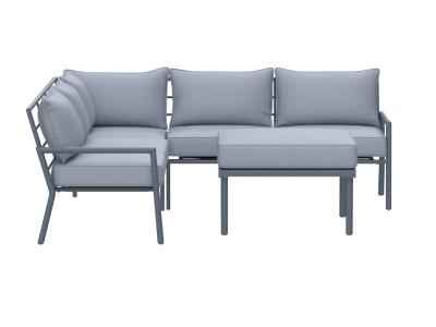 Deko Living 5 Place Seating Outdoor Gray Sofa and Ottoman Set - COP30015