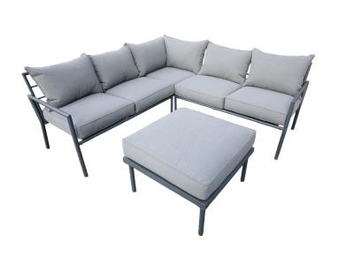 Deko Living 5 Place Seating Outdoor Gray Sofa and Ottoman Set - COP30015