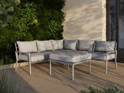 Deko Living 5 Place Seating Outdoor Gray Sofa and Ottoman Set - COP30015
