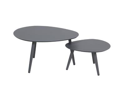 Deko Living 5 Piece Gray Compressed Foam Loveseat Sofa Chairs and Table Set - CIF50019