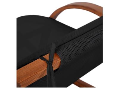 Deko Living Outdoor Wooden Frame Lounge Daybed with Black Upholstery & Canopy - COP20205BLK