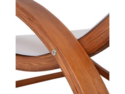 Deko Living Outdoor Wooden Frame Lounge Daybed with White Upholstery & Canopy - COP20205WHT