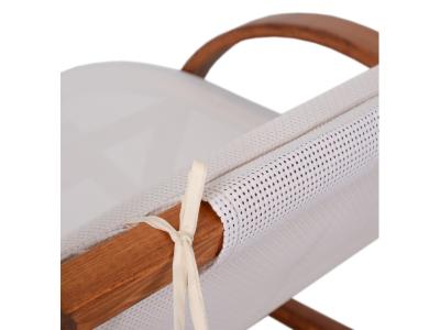 Deko Living Outdoor Wooden Frame Lounge Daybed with White Upholstery & Canopy - COP20205WHT