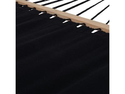 Deko Living Outdoor Wooden Frame Hammock with Black Upholstery - COP20208BLK