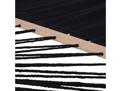 Deko Living Outdoor Wooden Frame Hammock with Black Upholstery - COP20208BLK
