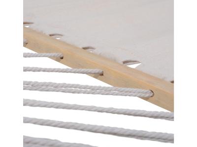 Deko Living Outdoor Wooden Frame Hammock with White Upholstery - COP20208WHT