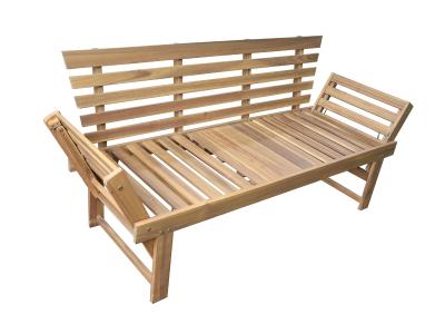 Deko Living Convertable Acacia Wood Bench with Center Table & Armrests - COP20209