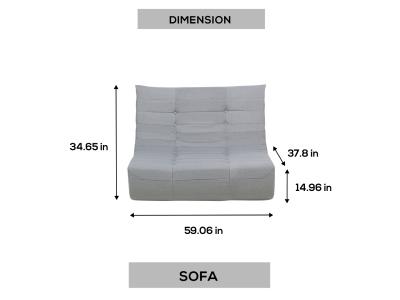 Deko Living Gray Compressed Foam Sofa - CIF50019SOF