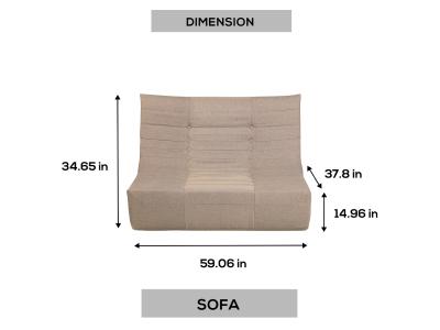Deko Living Brown Compressed Foam Sofa - CIF50119SOF