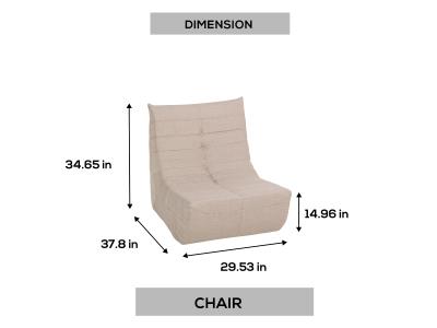 Deko Living Beige Compressed Foam Chair - CIF50219LST