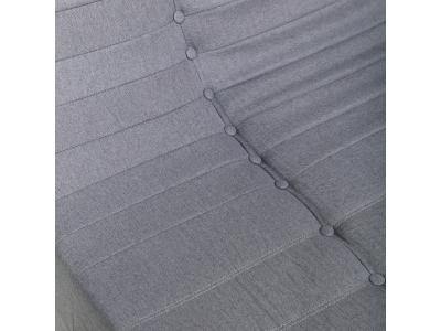 Deko Living 5 Piece Gray Outdoor Compressed Foam Loveseat Sofa Chairs and Table Set - COP30019