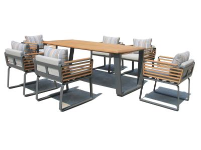 Deko Living Palazzolo 7-Piece Teak Dining Chairs and Table Set - COP30701