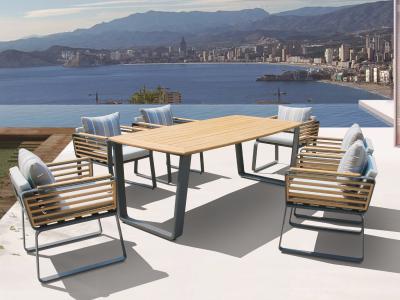 Deko Living Palazzolo 7-Piece Teak Dining Chairs and Table Set - COP30701