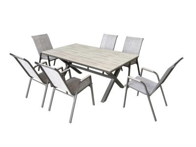 Deko Living 7 Piece Brown Outdoor Dining Chairs and Table Set - COP30702BWN