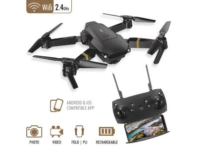 Escape Foldable Quadcopter Drone with Dual Cameras and Remote Control in Black - DRK1000