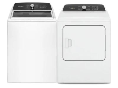 Whirlpool 5.3 Cu. Ft. Top Load Washer and 7.0 Cu. Ft. Top Load Electric Dryer - WTW5020SW-YWED5010LW