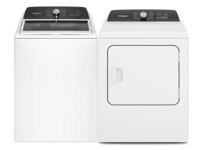 Whirlpool 5.2 Cu. Ft. Top Load Washer and 7.0 Cu. Ft. Top Load Dryer - WTW5025SW-YWED5010LW