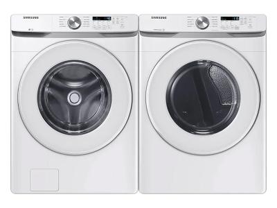 27" Samsung 5.2 Cu. Ft. Front Load Washer and 7.5 Cu. Ft. Dryer - WF45T6000AW-DV45DG6000HWAC