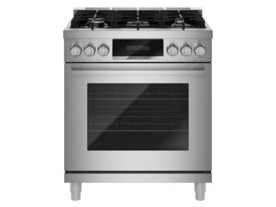30" Bosch 800 Series Gas Freestanding Range in Stainless Steel - HGS8057UC