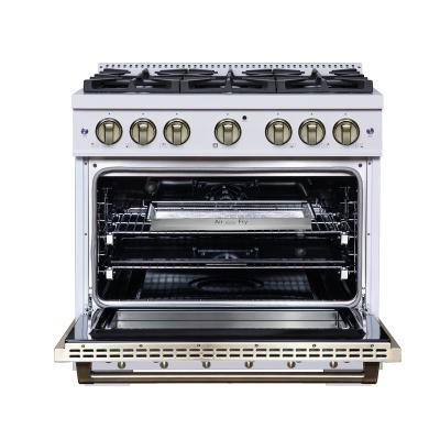 36" Forno 5.2 Cu. Ft. Valente Dual Fuel Range - FFSGS6199-36CPWHT