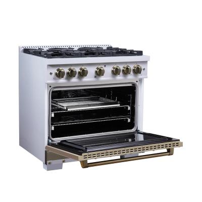 36" Forno 5.2 Cu. Ft. Valente Dual Fuel Range - FFSGS6199-36CPWHT