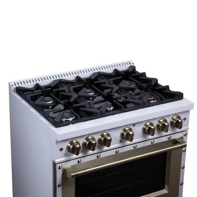 36" Forno 5.2 Cu. Ft. Valente Dual Fuel Range - FFSGS6199-36CPWHT