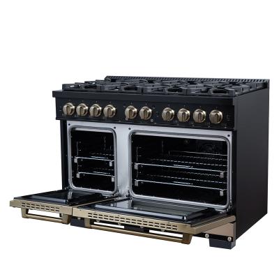 48" Forno Valente 6.7 Cu. Ft. Dual Fuel Range with 8 Sealed Burners - FFSGS6199-48CPBLK