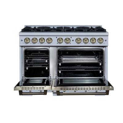 48" Forno Valente Dual Fuel Range with 8 Sealed Burners - FFSGS6199-48CPWHT