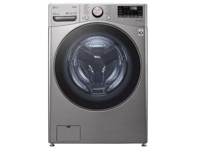 27" LG 5.2 Cu. Ft. Front Load Washer and 7.4 Cu. Ft. Front Load Electric Dryer - WM3850HVA-DLEX3850V
