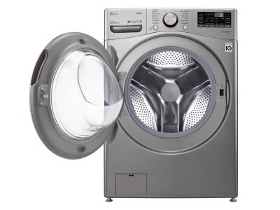 27" LG 5.2 Cu. Ft. Front Load Washer and 7.4 Cu. Ft. Front Load Electric Dryer - WM3850HVA-DLEX3850V