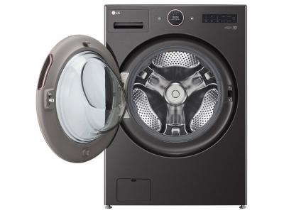 27" LG 5.8 Cu.Ft. Front Load Washer and 7.4 Cu. Ft. TurboSteam AI Dryer - WM6500HBA-DLEX6500B