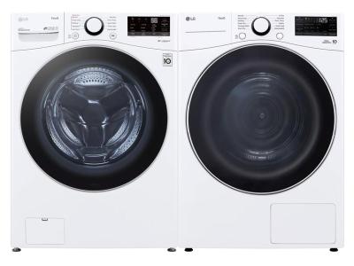 27" LG 5.2 cu. ft Front Load Smart Washer and 7.8 Cu. Ft. Dryer - WM3600HWA-DLHC3602W