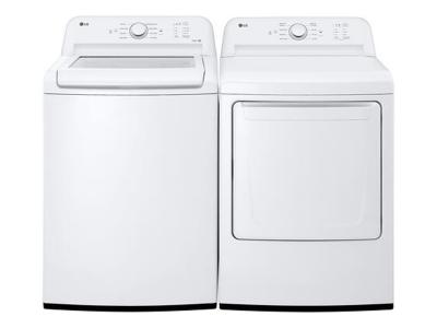27" LG 4.1 Cu. Ft. Top Load Washer and 7.3 Cu. Ft. Electric Dryer - WT6105CW-DLE6100W