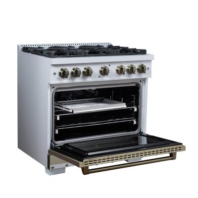 36" Forno 5.2 Cu. Ft. Valente Gas Range with 6 Sealed Burners - FFSGS6299-36CPWHT