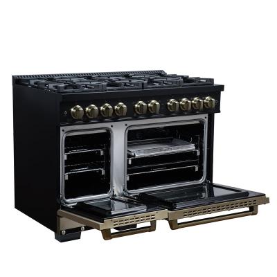 48" Forno 6.7 Cu. Ft. Valente Gas Range with 8 Sealed Burners - FFSGS6299-48CPBLK