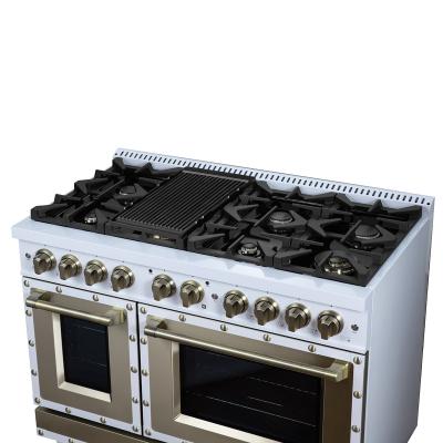 48" Forno 6.7 Cu. Ft. Valente Gas Range with 8 Sealed Burnes - FFSGS6299-48CPWHT