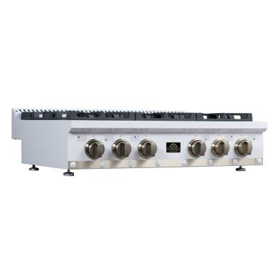 36" Forno Valente Gas Cooktop with 6 SealedBurners - FCTGS5799-36CPWHT