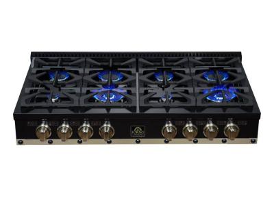 48" Forno Valente Gas Cooktop with 8 Sealed Burners - FCTGS5799-48CPBLK