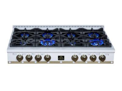 48" Forno Valente Gas Cooktop with 8 Sealed Burners - FCTGS5799-48CPWHT