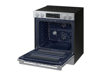 Samsung 6.3 Cu. Ft. Electric Slide-In Range with 90H Flex Duo True Convection Air Fry Max and Illuminated Precision Knobs - NSE90H63DRAC