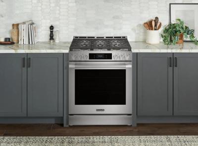 30" Frigidaire Professional Gas Range with Stone-Baked Pizza - PCFG3085BF