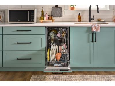 18" Whirlpool  48 dBA Panel Ready Dishwasher with Flush Install - UDPS5118SP