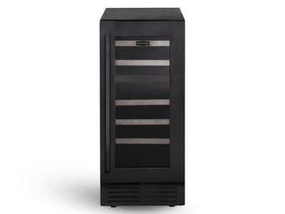 15" Marathon Dual Zone Wine Cooler in Black Steel - MWC28-DBLS-1
