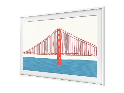 50" Samsung The Frame Customizable Bezel In Modern White - VG-SCFA50WTBZA