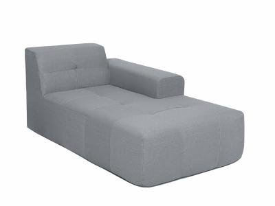 Deko Living 4 Piece Gray Outdoor Compressed Foam Sectional Sofa Lounger and Table Set - COP30018