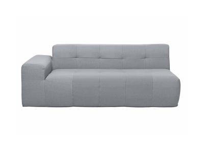 Deko Living 4 Piece Gray Outdoor Compressed Foam Sectional Sofa Lounger and Table Set - COP30018
