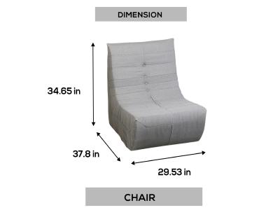 Deko Living Gray Compressed Foam Chair - CIF50019LST