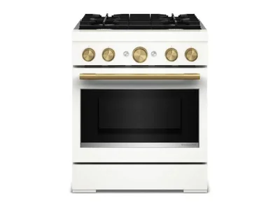 30" KitchenAid 4 Burner Commercial-Style Dual Fuel Range - KFDS930SPL