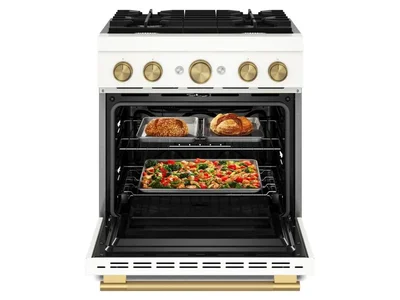 30" KitchenAid 4 Burner Commercial-Style Dual Fuel Range - KFDS930SPL
