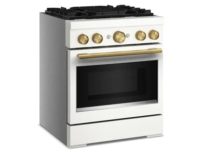 30" KitchenAid 4 Burner Commercial-Style Dual Fuel Range - KFDS930SPL